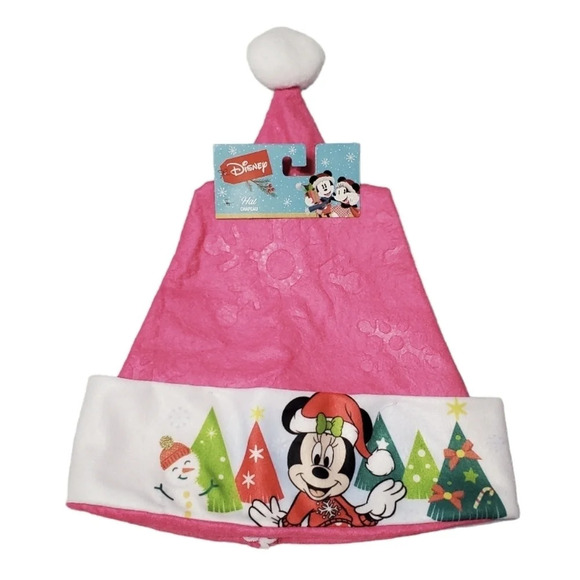 Disney Other - NWT Disney Minnie Mouse Christmas Santa Holiday Hat 16"